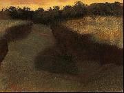Wheatfield and Row of Trees, Edgar Degas
